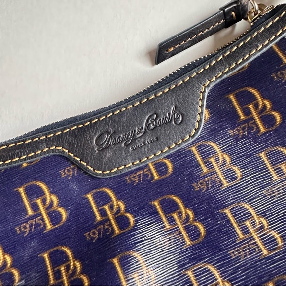 Dooney & Bourke Navy and Brown Clutch - Picture 2 of 7